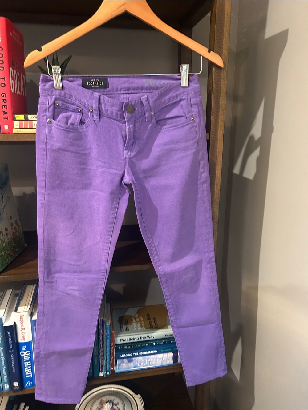 J. Crew Violet Cropped Skinny Jeans